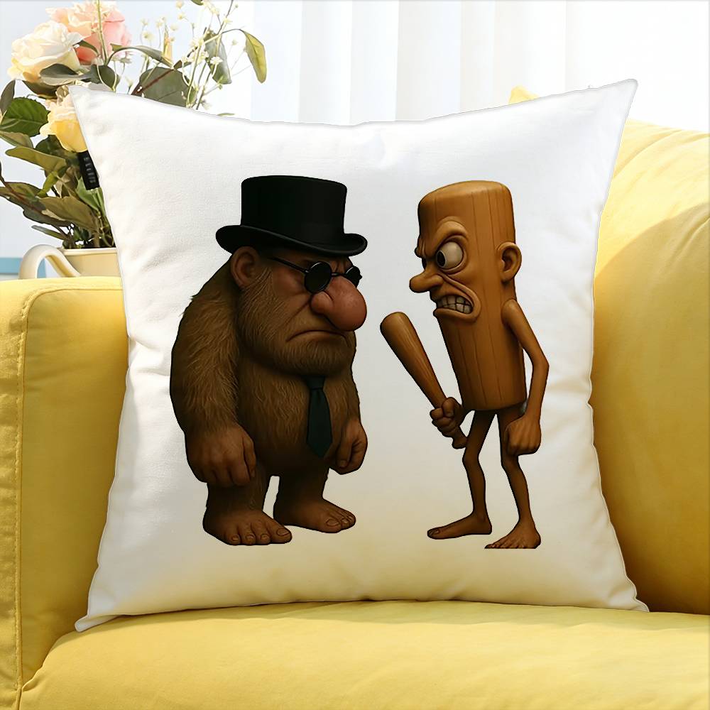 Tung Tung Tung Sahur World Various Sizes Square Pillow Case For Car Home Bedchamber Decor