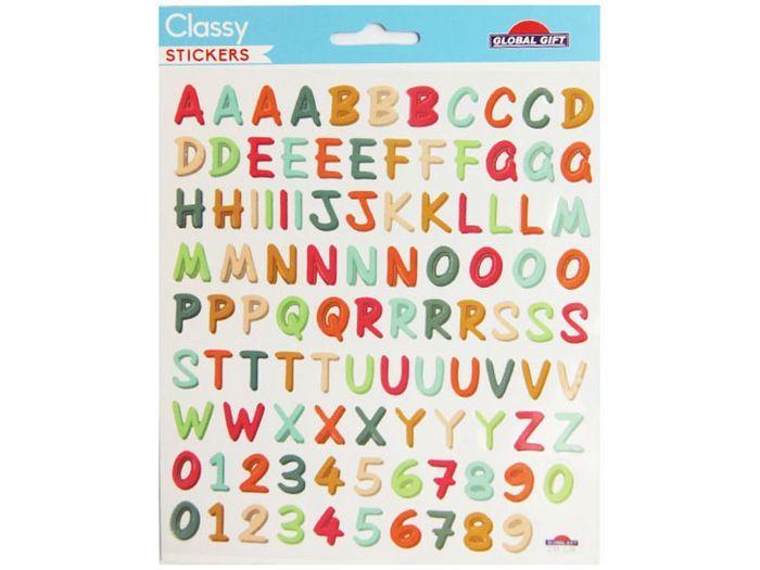 102 Stickers - Alphabet &; Numbers - Natural Colors