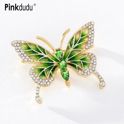 Fashion New 3 Color Rhinestone Butterfly Brooch Romantic Luxury Charming Insect Brooch for Women Unisex Jewelry PD1277