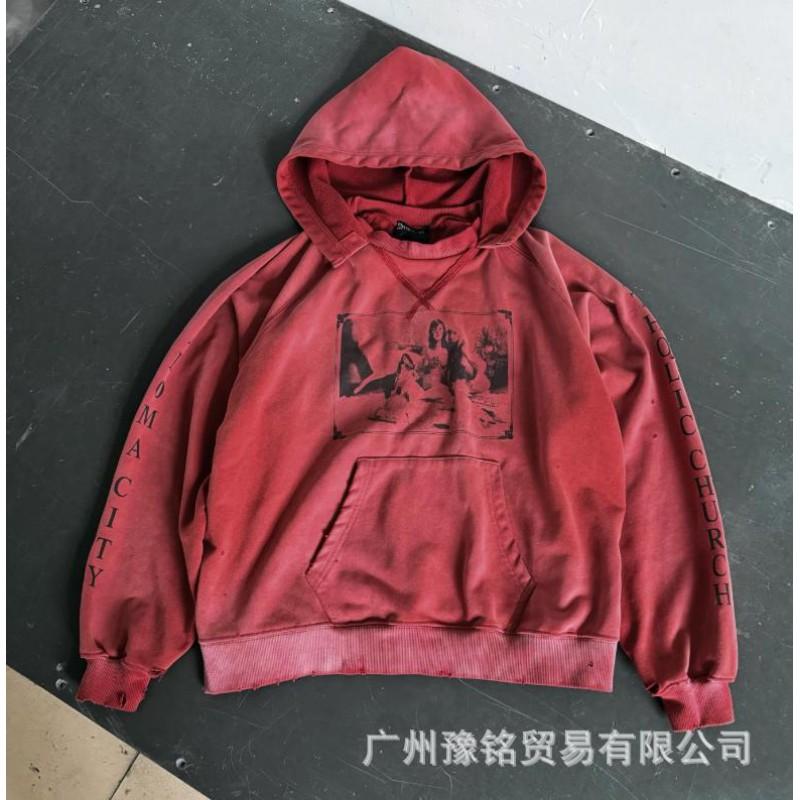 Unisex Oversized Cotton Graphic Print Hoodie Streetwear Loose Fit Casual Sweatshirt