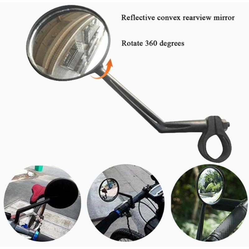 Universals Bicycles Mirror Handlebar Rearview Mirror 360Degree Adjustable Handlebar Mirror for Bicycles Motorcycles