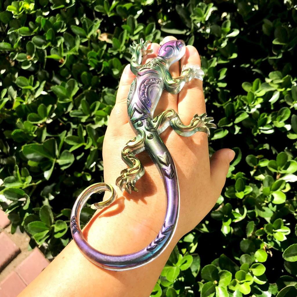 Large Size Gecko Silicone Mold DIY Wall Decoration Pendant Crystal Epoxy Resin Molds Casting Mould Resin Hanging Ornament Mold