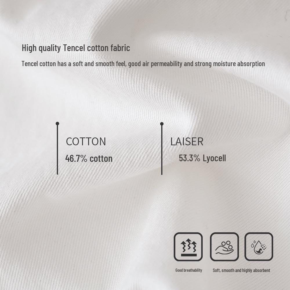 ABOUTSEA Women's Tencel Cotton Wide-Leg Spring Pants, Casual Nine-Point Design.