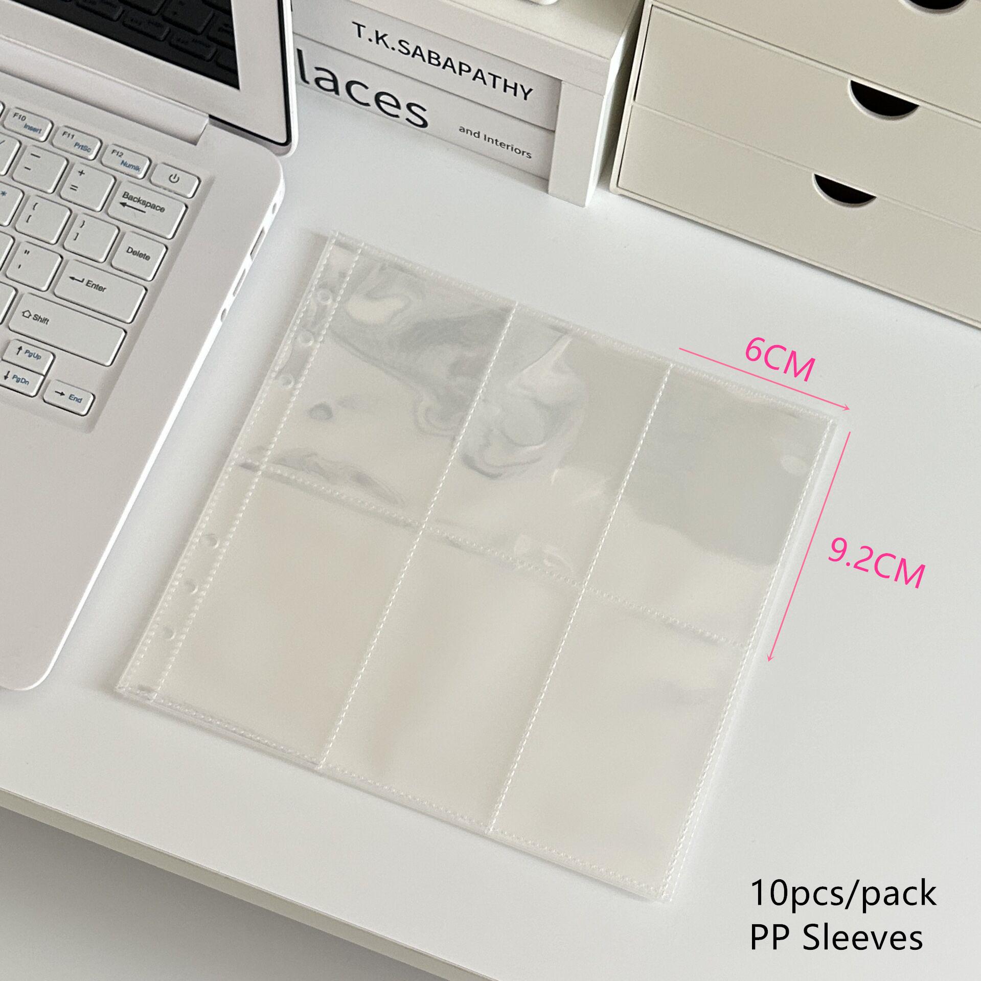 MINKYS Original Design Glittery Love Heart PU 6 Space Kpop Photocard Binder Collect Book Idol Photo Card Holder Photocards Album