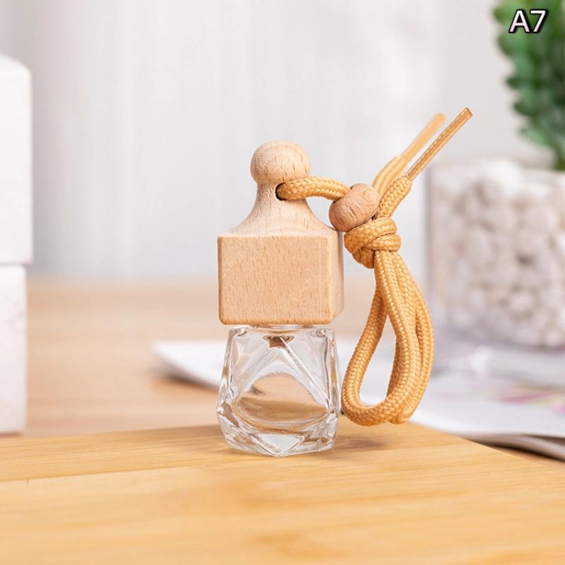 Empty Pendant Auto Perfume Mini Perfume Bottles Glass Bottles Aromatherapy Essential Oil Container Hanging Diffuser Auto Decor