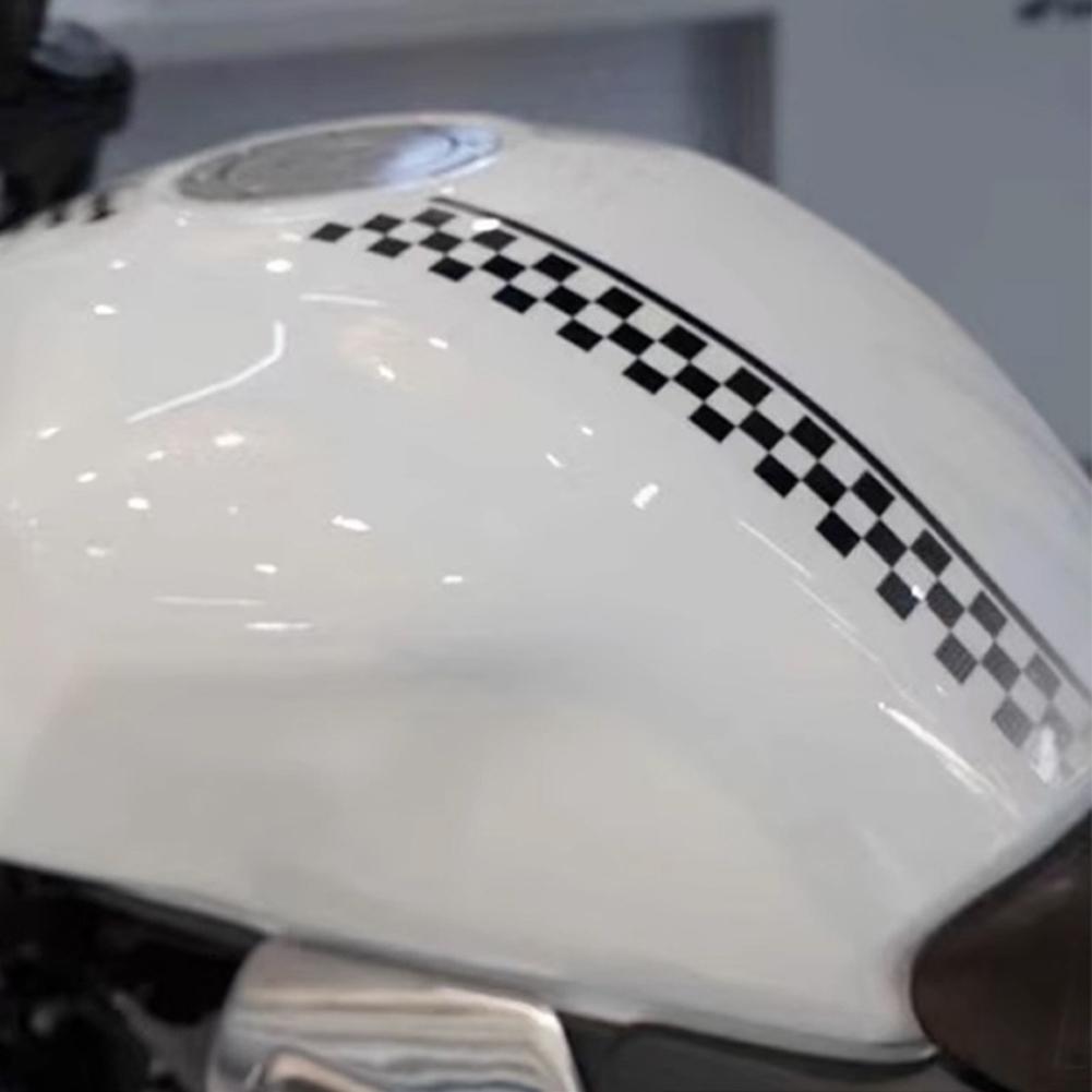 Car Stickers Checkered Stripes Decals High Temperature