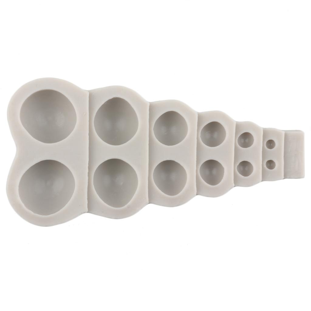 Pearl Fondant Mould Ball Pearl Semi Sphere Chocolate Silicone Moulds For Cake Decorating Cupcake Topper Candy Gum Paste Polymer Clay Moulds