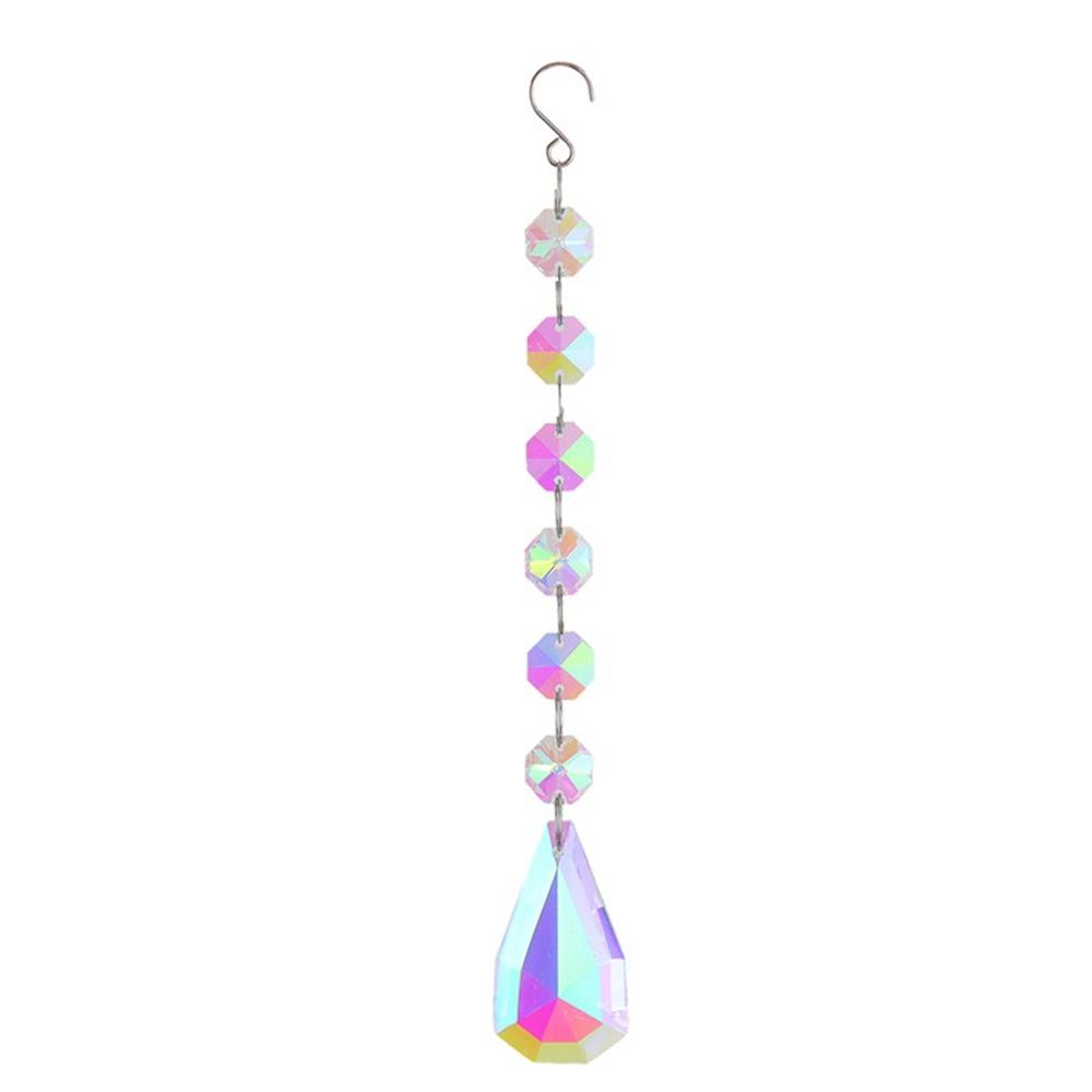 Star Moon Crystal Sun Catcher Bohemian Rainbow Maker Wind Chime Home Outdoor Garden Hanging Ornament Window Decoration New In