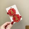 Hanfu Headdress Children New Year Hairpin Chinese Style Red Bow Hair Clip New Year Barrettes  Girls