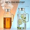 Glass Water Pitcher, 2 Liter/68 oz Square Glass Pitcher with Lid and Handle, Clear Heat Resistant Glass Water Jug Carafe Juice Container for Hot Tea