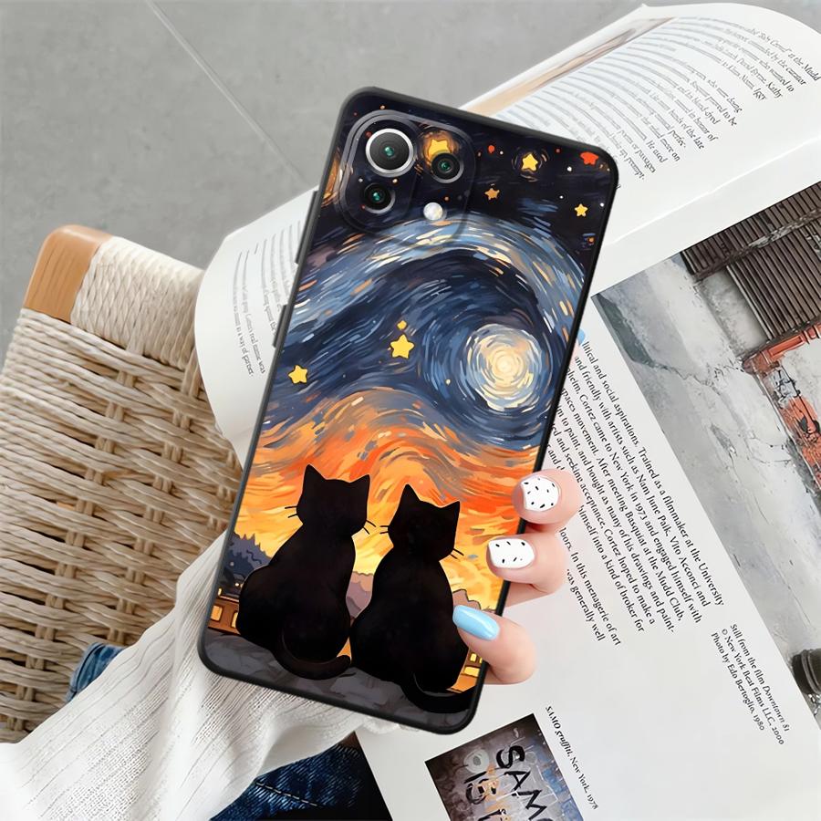 Cartoon Cute Cat Funda Phone Cover Case for Xiaomi Mi 11T 13 Lite 12X 14 11 12T Pro 12 10T