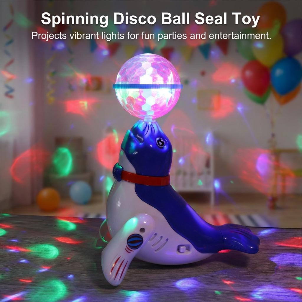 Electric Seal Toy for Kids with LED Lights Music and Acrobatic Performance