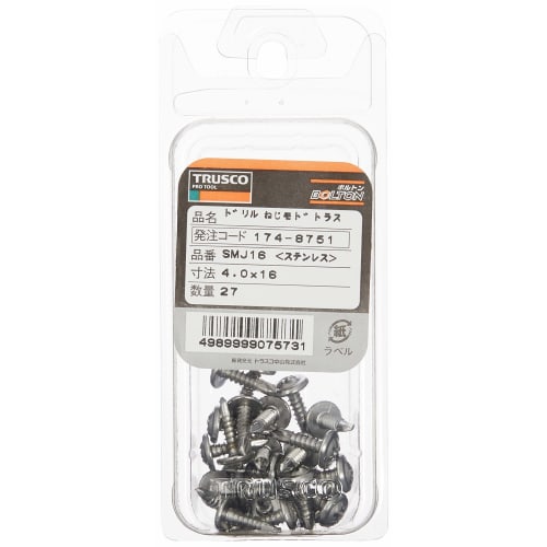 TRUSCO Drill Screw Modtruss Stainless Steel M4X16 27 Pieces SMJ16