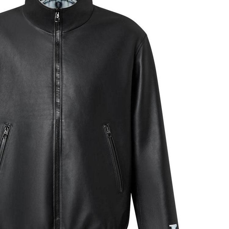Louis Vuitton SS23 Leather Jacket Coat Men's Black 1AB990