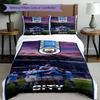 3pcs Duvet Cover Set (1*Duvet Cover + 2*Pillowcase, Without Core),Manchester City FC Print Bedding Set, Bedroom Decor, All‑Season, Birthday Gift