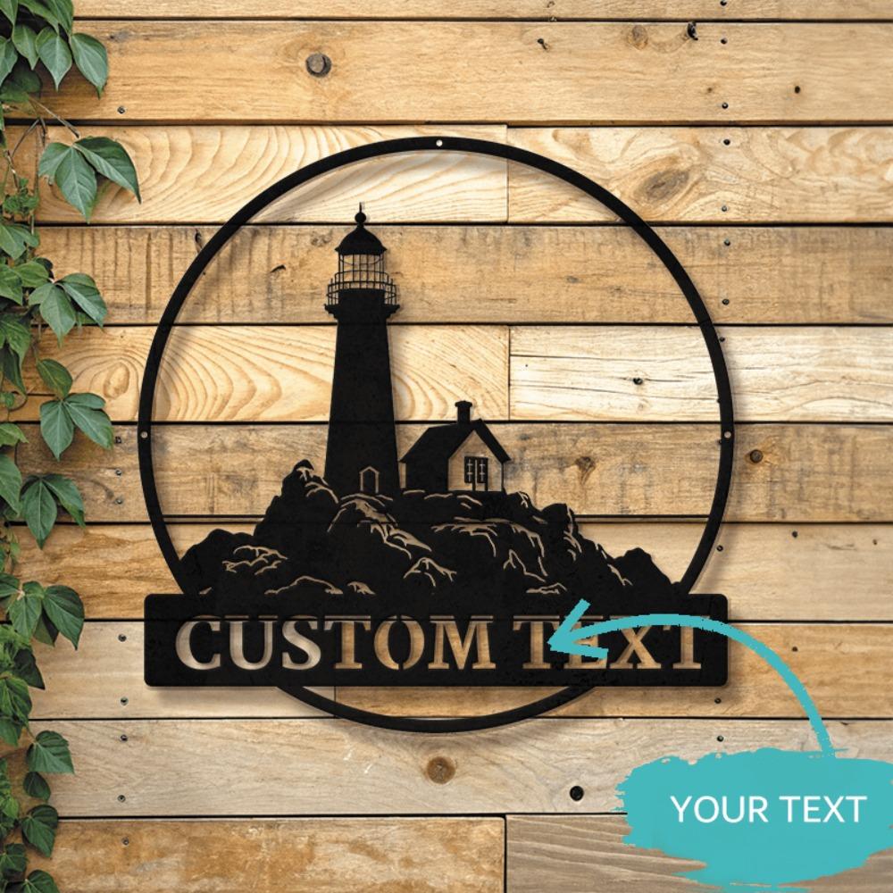 Tin Sign Beach Theme Coastal Decor Personalized Wall Art Indoor Outdoor Hanging Sculpture