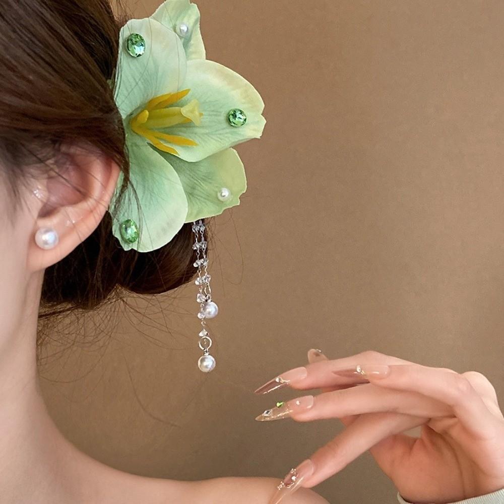 Tassel Butterfly Orchid Hairpin Rose Flower Hanfu Hair Accessories Flower Hair Clip  Party