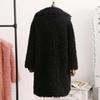 Moteriškas žieminis šiltas storas paltas vienspalvis viršutinis drabužis striukė kardiganas paltas