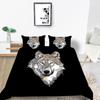 Home Textiles Bedding Suit with Pillowcase 3D Wolf Printed King Double Size Comforter Duvet Cover Bed Sets