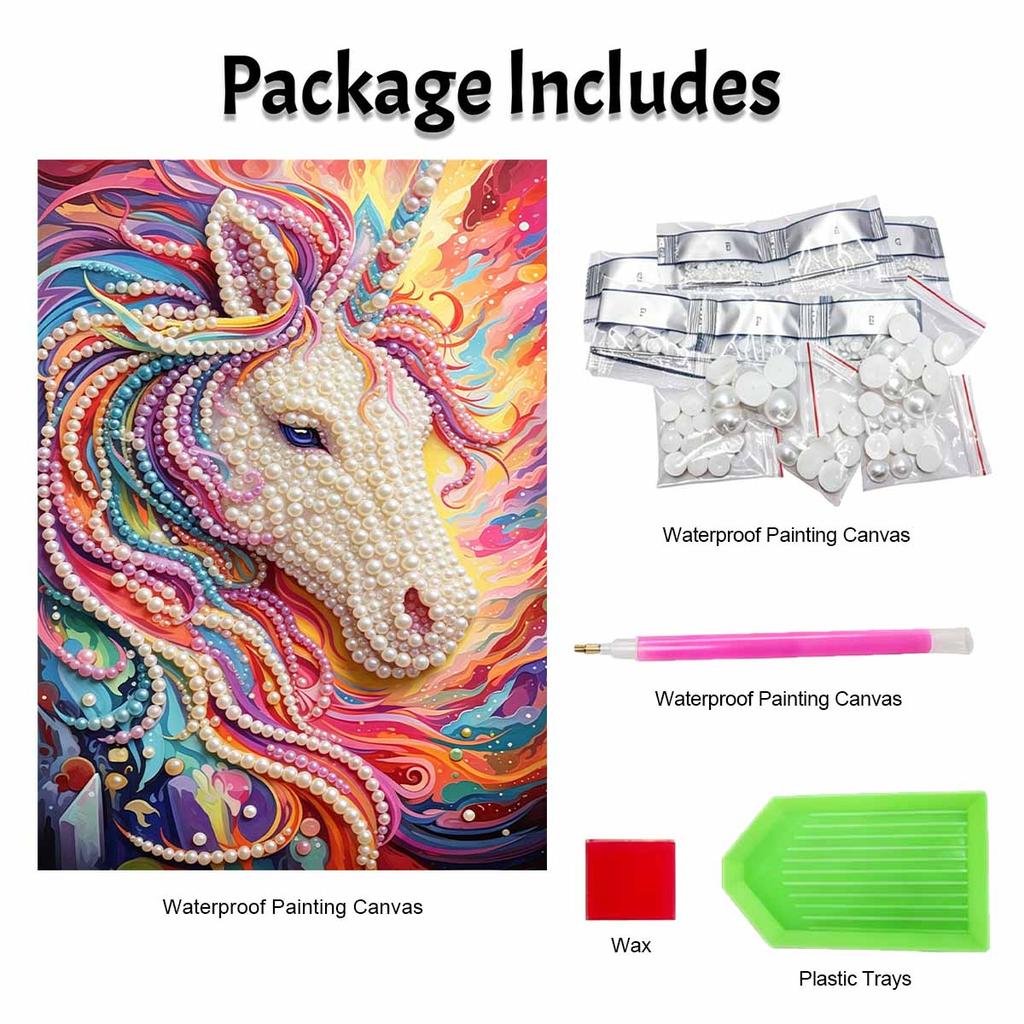 Unicorn pearl painting handmade diy 5D pearl painting kit home wall decoration art