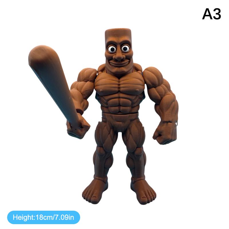 Italienisches Brainrot Spielzeug 3D-gedruckte Puppe Tung Tung Sahur Figur Tralalero Tralala Hai-Figur Schreibtischornament Geschenke Heimdeko