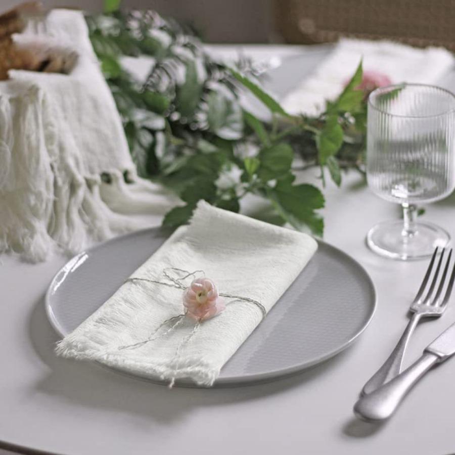 1PC Napkin Burlap Mouth Cloth Cotton Linen Party Holiday Decoration Table Runner Cross Border Factory Wholesale