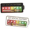 2pcs My Social Battery Pin Mood Change Brooch For 7 Days A Week Functional Aesthetic Brooch For Gifts