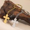 Dawapara Eastern Orthodox Cross Keychain Russian Orthodox Cross Keyring Crucifix Religious Christian Stainless Steel Jewelry