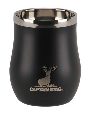 Outdoor Cup Mug Cup Tumbler Fragrant Vacuum Double Walled Tumbler 240ml Heat Insulation Stainless Steel Black (CAPTAIN STAG) UE-3588