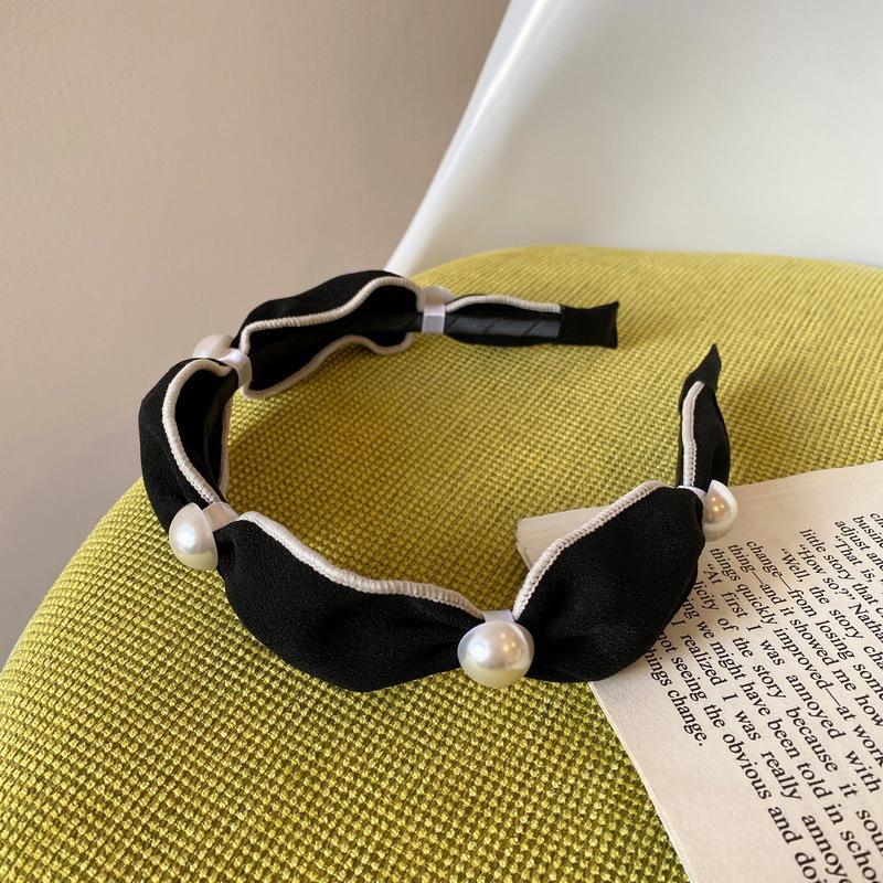 1pc Hair Accessories Fashionable Fabric Vintage Fascinator Luxury Headband Hairbands French Pearl