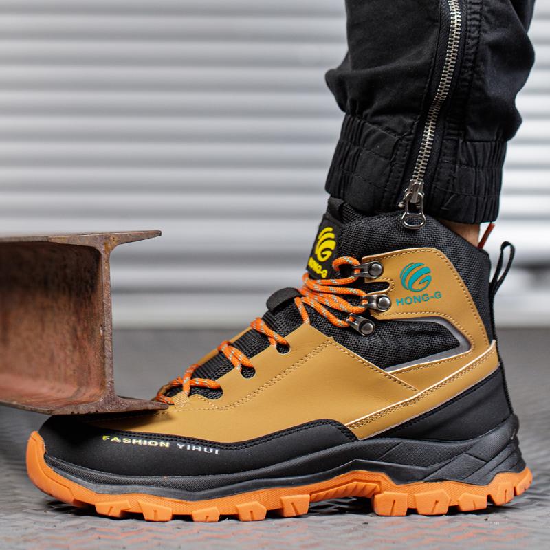 Winter Shoes Safety Boots Men Fashion Work Boots Steel Toe Shoes Puncture-Proof security Protective Boots Indestructible Shoes