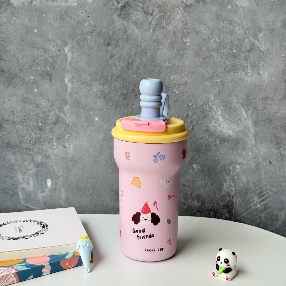 Stainless Steel Vacuum Cup 600ml Water Mug Cute Insulated Cup