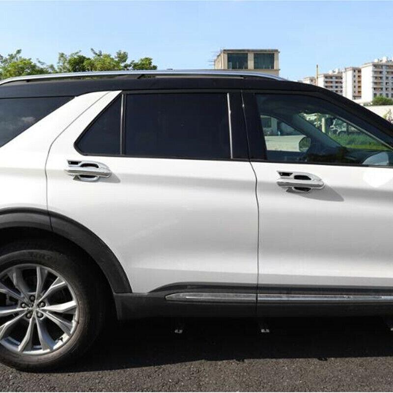 Chrome 4X Exterior Door Handle Bowl Cover Trim For Ford Explorer 2020-2024