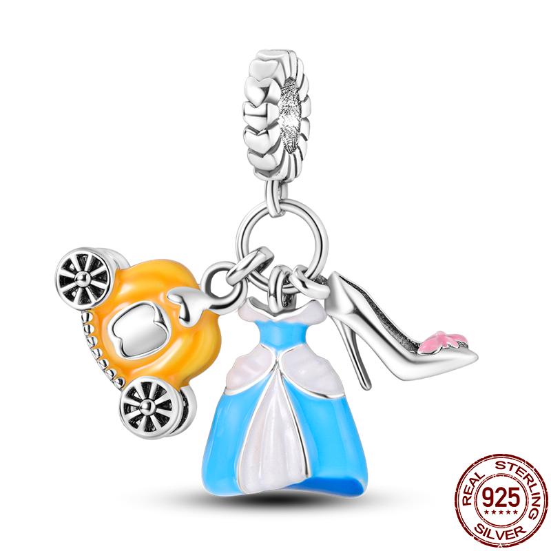 

S925 Sterling Silver Luminous Colorful Fireflies Charms Fit Bracelet Bead DIY Jewelry For Women Gift Sale