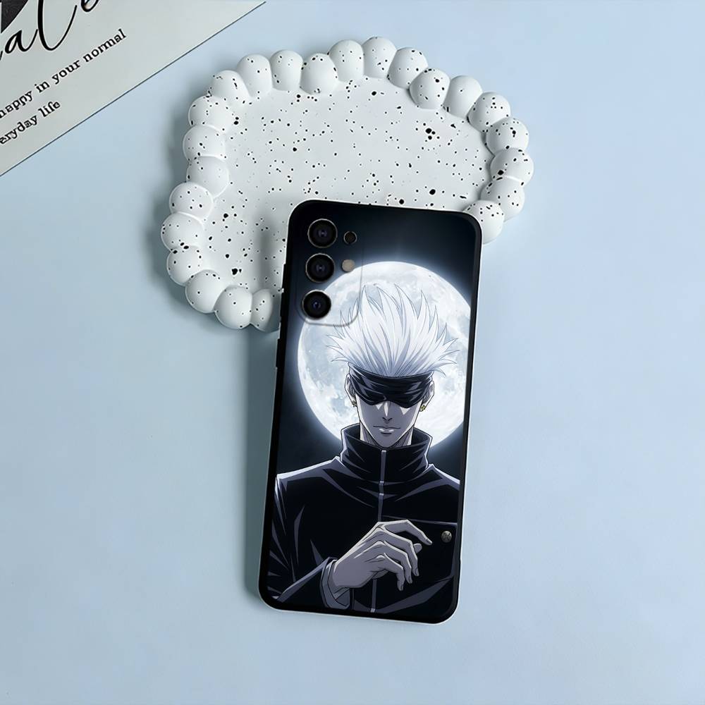 

J-K-Jujutsu -Kaisen Soft Silicone Case for Samsung S25, S24, S21, S22, S23, S30, Ultra, S20, Plus, FE, Lite-Black Samsung S24
