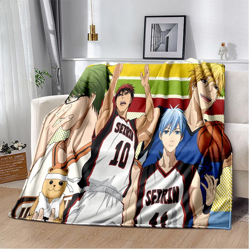 Anime Kuroko's Basketball Cartoon Blanket,Soft Throw Blanket for Home Bedroom Bed Sofa Picnic Travel Office Cover Blanket Kids