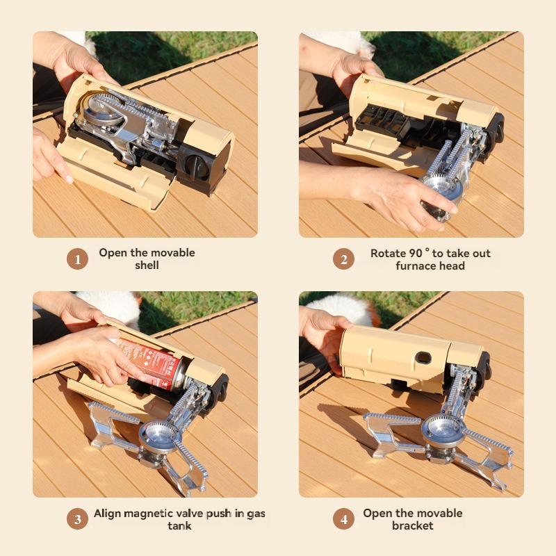 New Cheao Camping Gas Stove 2670W Portable Folding Cassette Gas Burner Outdoor Picnic Travel Cooking Grill Cooker Heating System