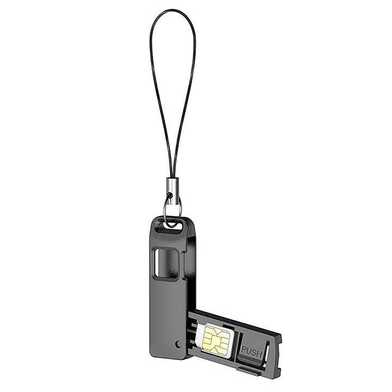 Multifunktionale Kartensteckplatz-Aufbewahrungsbox Tf Sim-Karten-Auswerfer-Speichersteckplatz Mit Lanyard Anti-Verlust Sim-Karten-Entfernungsnadel Stift 1 Stück