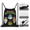 Custom Ninjas Turtles Drawstring Bags Men Women Portable Sports Gym Sackpack Superhero Training Backpacks