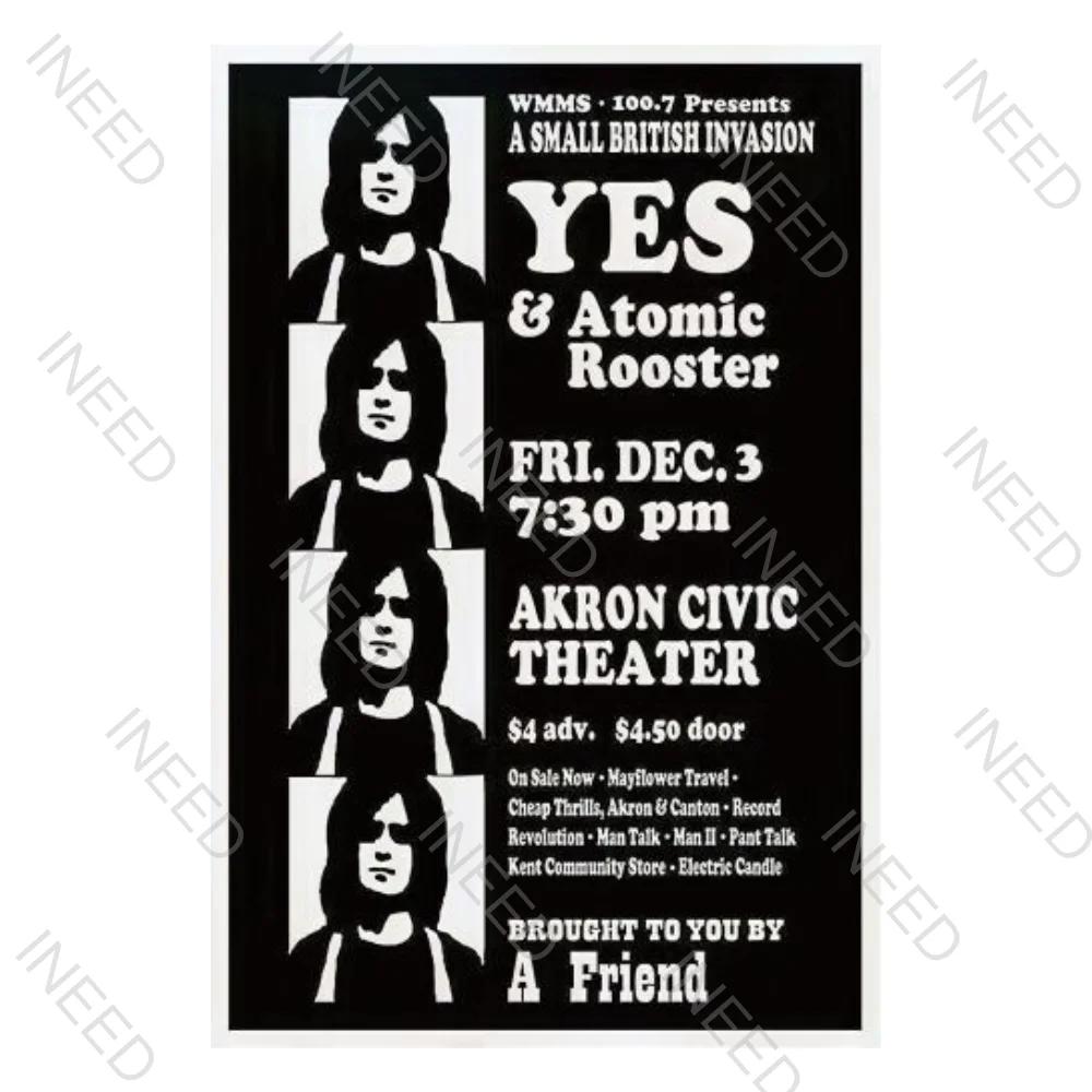 INEED Rétro Vintage Rock N Roll Groupe Panneau en Étain Affiche de Musique Plaque Décorative Plaque en Métal Pour Cave d'Homme Club Décor Mural Maison