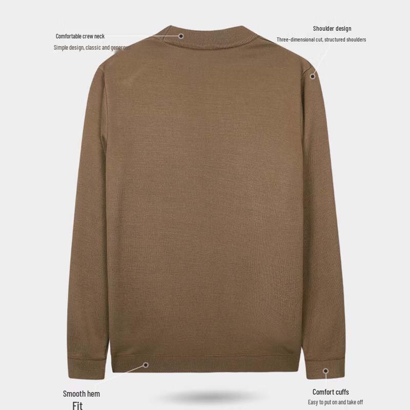 TRIES Men's Soft Fleece-Lined Knit Pullover