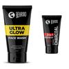 Combo de Limpiador Facial Beardo | Limpiador Facial Ultraglow 100ml y Limpiador Facial de Carbón Activado 100ml (Juego de 2)