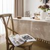 Waterproof Table Cover Wrinkle Free Rectangular Table Cloth with Tassel Anti-Fading Outdoor Rustic Farmhouse Tablecloth for
