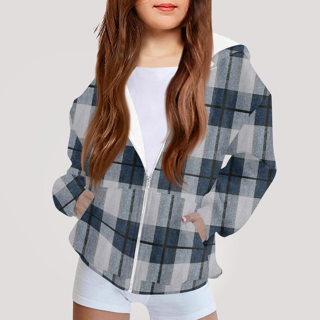 Children's Fashion Printed Long Sleeved Hooded Sweatshirt Girls' Hoodie Jacket