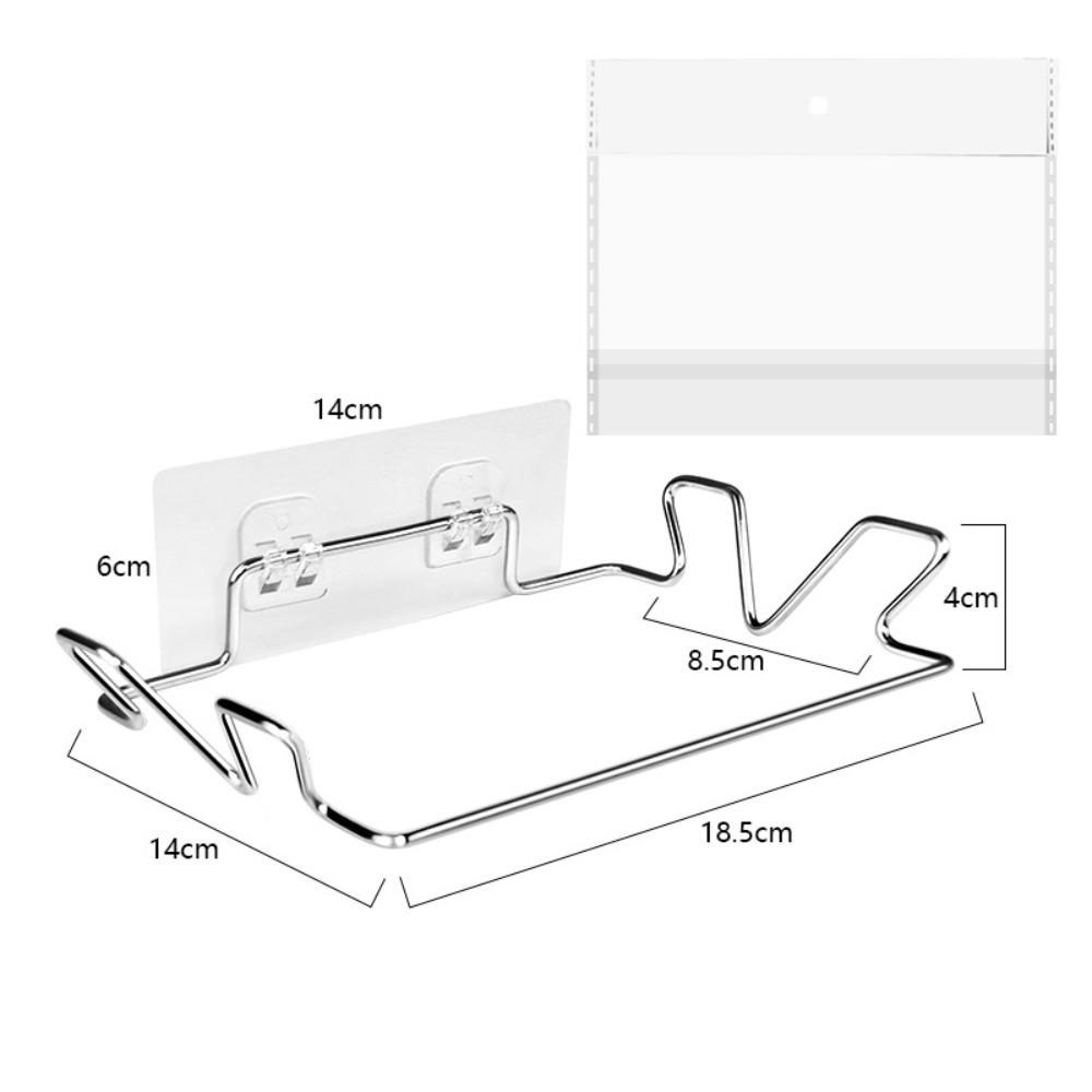 

Stainless Steel Garbage Bags Storage Organizer Adhesive Mount Hanging Garbage Bags Rack Bathroom 18.5x14 cm