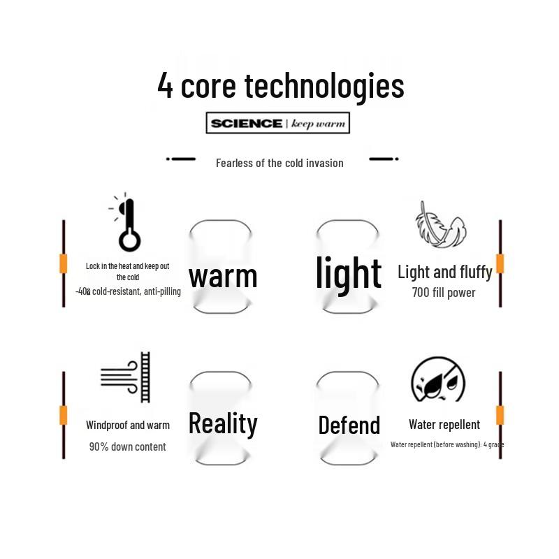 Wassup Sohot Men's Winter 90% Duck Down Hooded Mid-Length Jacket