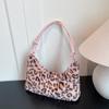 Winter Retro Leopard Plush Shoulder Bags for Women Versatile Ladies Furry Underarm Bag Casual Simple Female Hobos Tote Handbags