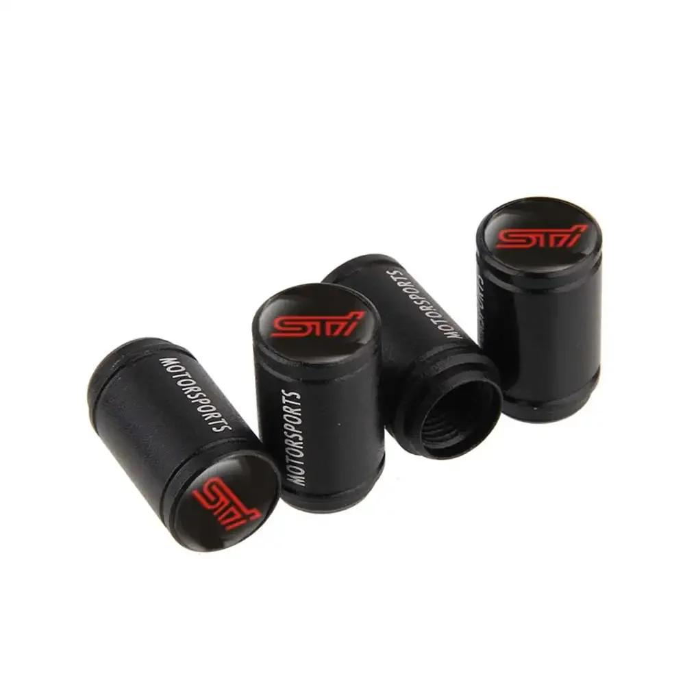 4PCS Aluminum Alloy Car Wheel Tire Valve Caps Covers Decoration For Subaru STI XV WRC WRX BRZ FORESTER IMPREZA LEGACY OUTBACK X555