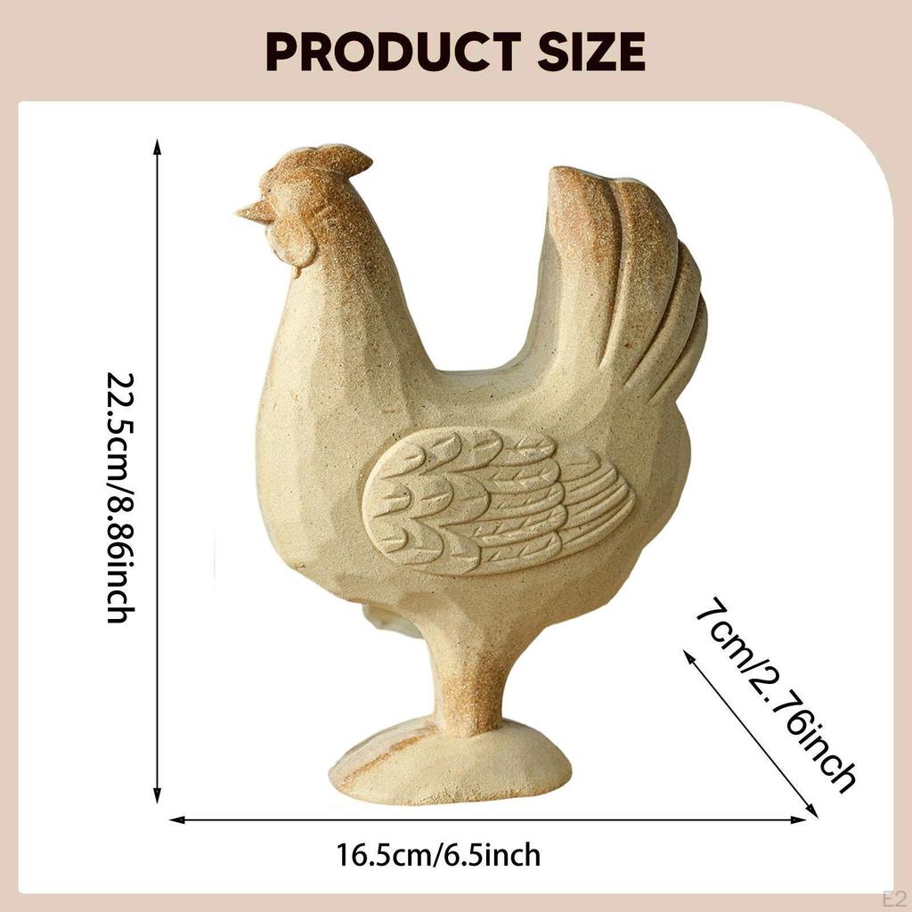 Unpainted Hen Figurine Sculpture Drawing DIY Painting Desktop Animal Ornament Paintable