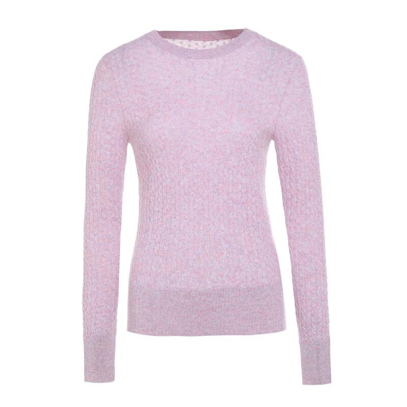 

G·TENNA Women s Round Neck Cashmere Blend Pullover Sweater L
